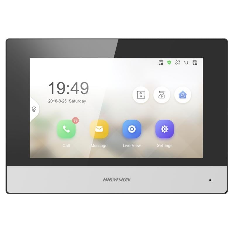 Monitor videointerfon TCP/IP Wireless, Touch Screen TFT LCD 7inch, NEGRU - Hikvision DS-KH6320-WTE1 – HIKVISION DS-KH6320-WTE1