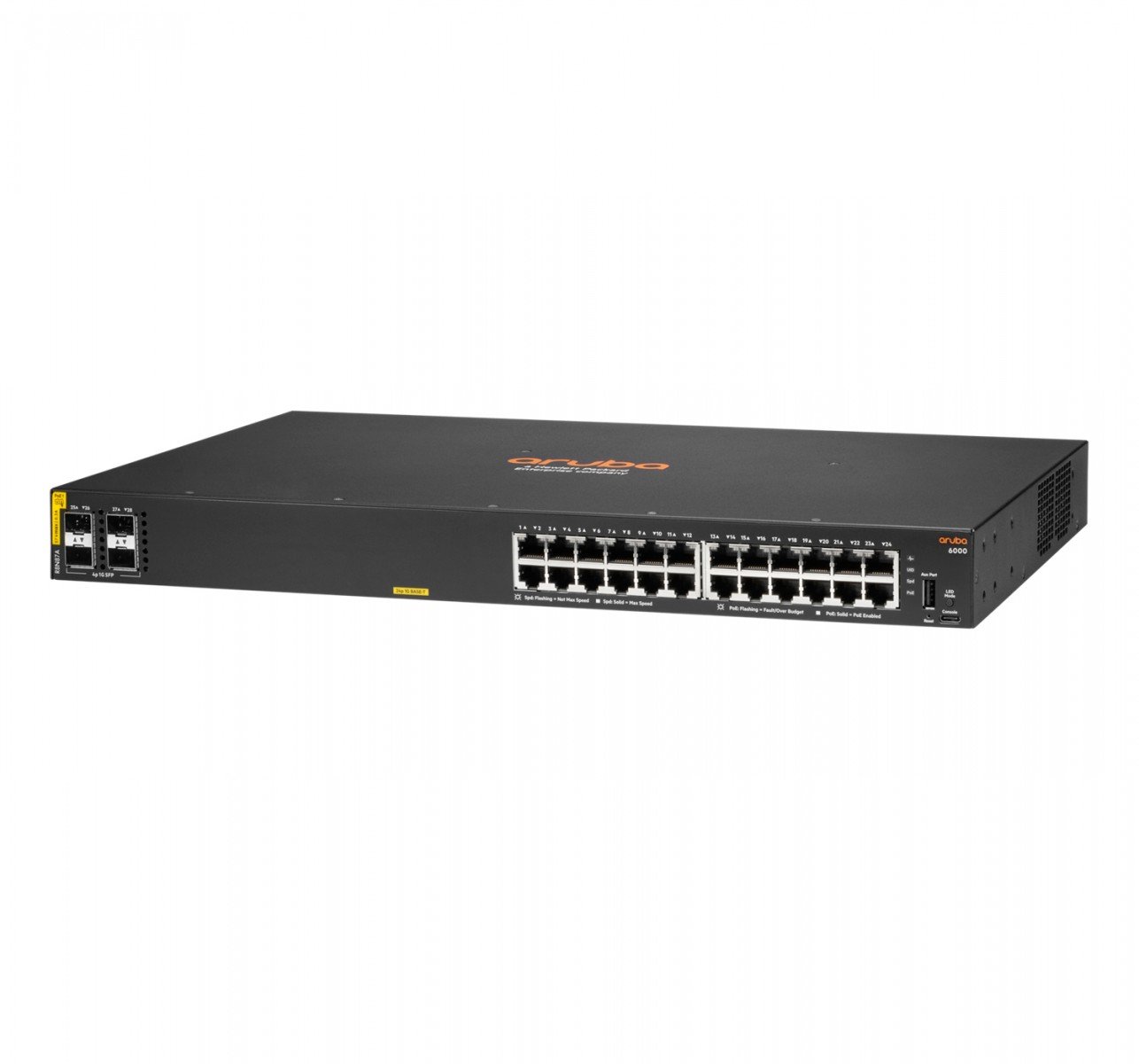 R8N87A | HPE | HPE Aruba 6000 Managed 24G 4SFP PoE+ 370W Switch HPE Aruba 6000 Managed 24G 4SFP PoE+ 370W Switch