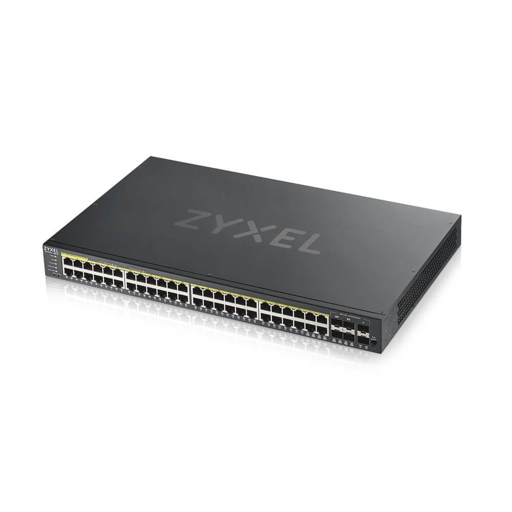 GS192048HPV2-EU0101F | ZyXEL | Zyxel GS1920-48HPV2 Gestionate Gigabit Ethernet (10/100/1000) Power over Ethernet (PoE) Suport Negru Zyxel GS1920-48HPV2 Gestionate Gigabit Ethernet (10/100/1000) Power over Ethernet (PoE) Suport Negru