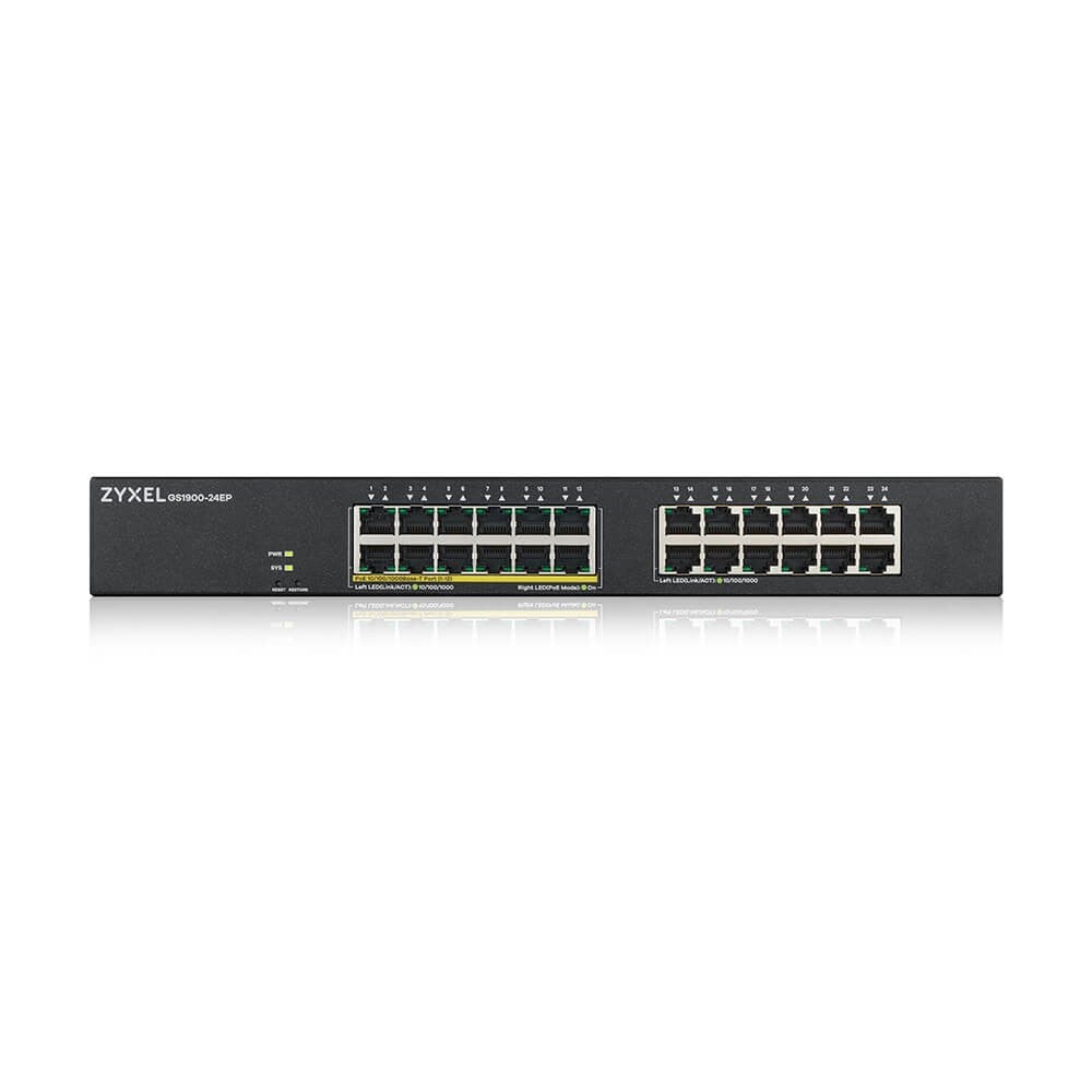 GS1900-24EP-EU0101F | ZyXEL | Zyxel GS1900-24EP Gestionate L2 Gigabit Ethernet (10/100/1000) Power over Ethernet (PoE) Suport Negru Zyxel GS1900-24EP Gestionate L2 Gigabit Ethernet (10/100/1000) Power over Ethernet (PoE) Suport Negru