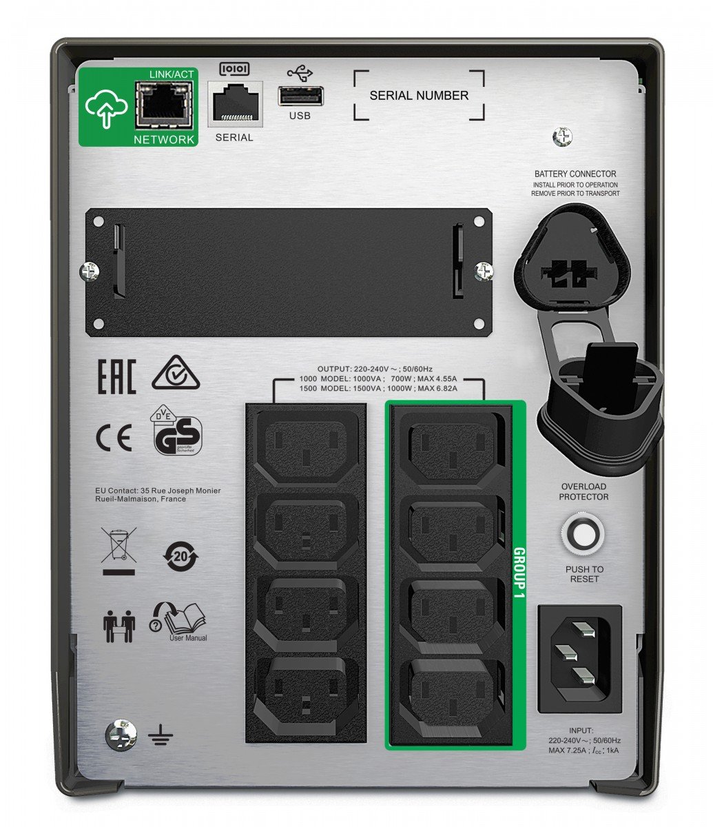 SMT1500IC | APC | APC SMT1500IC surse neîntreruptibile de curent (UPS) Line-Interactive 1500 VA 1000 W 8 ieșire(i) AC APC SMT1500IC surse neîntreruptibile de curent (UPS) Line-Interactive 1500 VA 1000 W 8 ieșire(i) AC