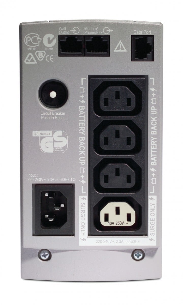 BK500EI | APC | APC Back-UPS Standby (Offline) 0,5 kVA 300 W 4 ieșire(i) AC APC Back-UPS Standby (Offline) 0,5 kVA 300 W 4 ieșire(i) AC