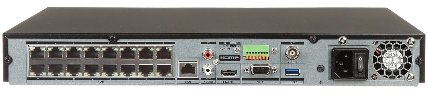 NVR Hikvision, 16 canale IP, AcuSense, 4K, 2 HDD, 16 porturi PoE - DS-7616NXI-I2/16P/S(E) – HIKVISION DS-7616NXI-I2/16P/S(E)