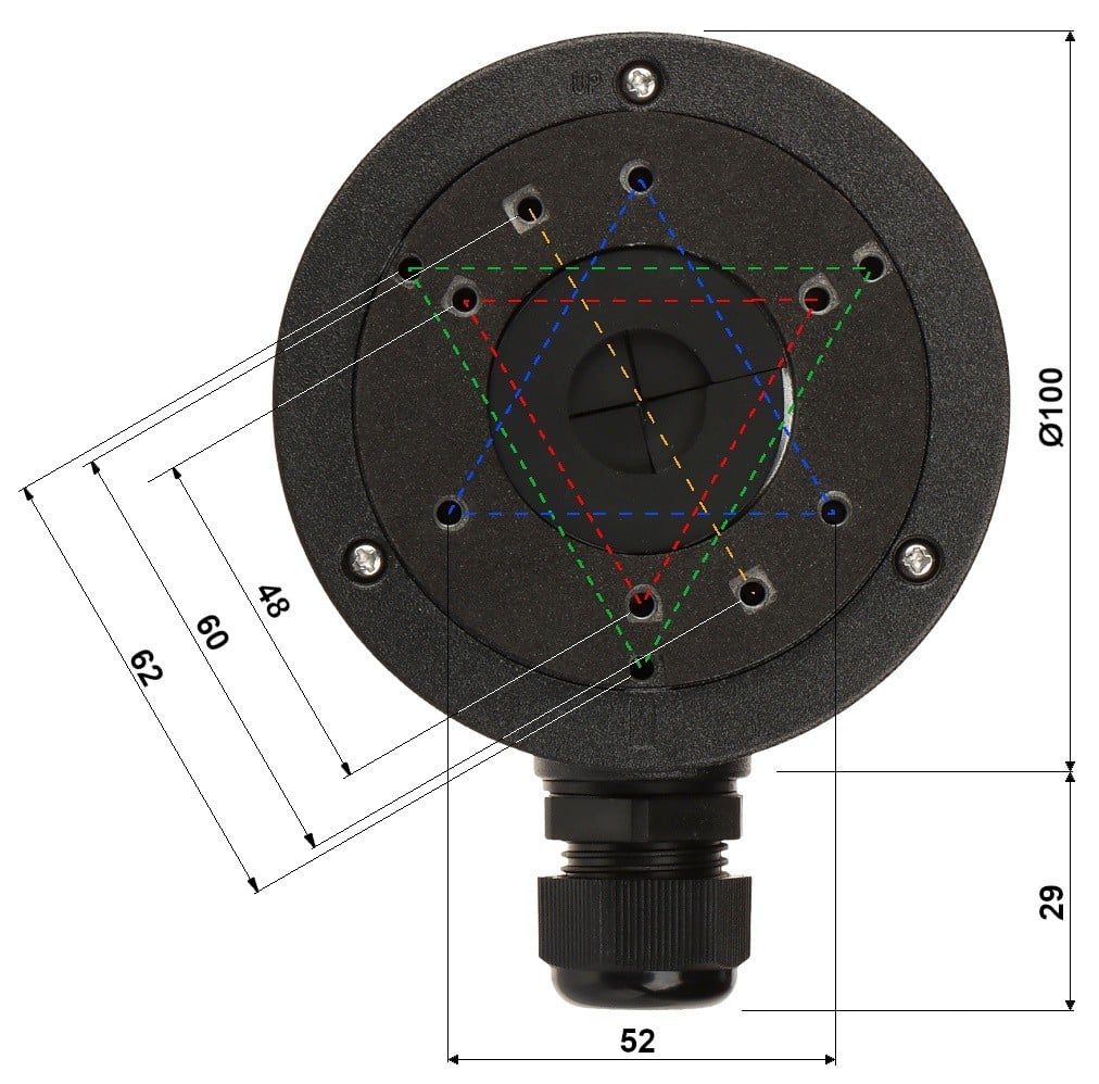 Doza conexiuni pentru camerele tip BULLET DS-1280ZJ-XS-Black – HIKVISION DS-1280ZJ-XS(BLACK)
