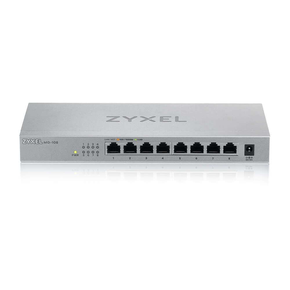 MG-108-ZZ0101F | ZyXEL | Zyxel MG-108 Fara management 2.5G Ethernet (100/1000/2500) Oțel Zyxel MG-108 Fara management 2.5G Ethernet (100/1000/2500) Oțel