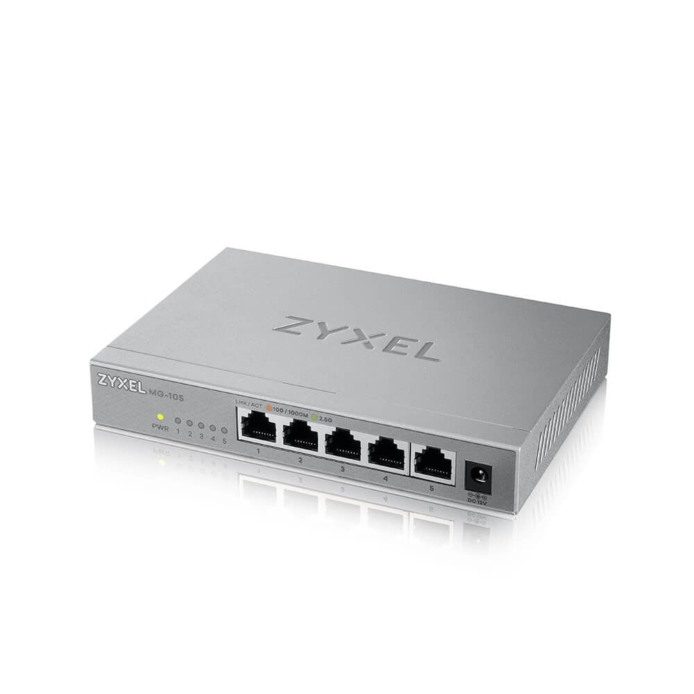 MG-105-ZZ0101F | ZyXEL | Zyxel MG-105 Fara management 2.5G Ethernet (100/1000/2500) Oțel Zyxel MG-105 Fara management 2.5G Ethernet (100/1000/2500) Oțel