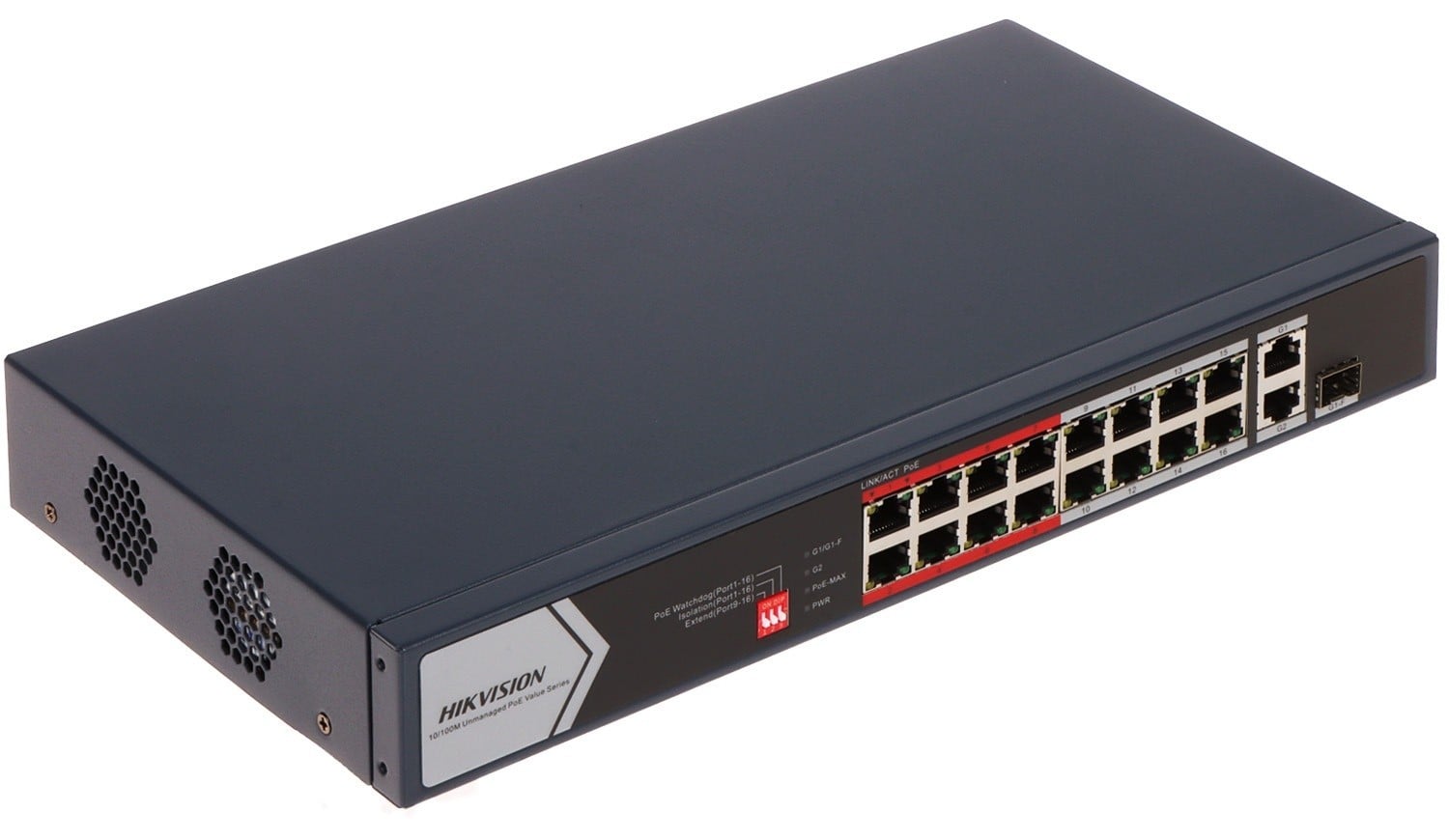 Switch 16 porturi PoE, 2 porturi uplink - HIKVISION DS-3E0318P-E/M(C) – HIKVISION DS-3E0318P-E/M(C)