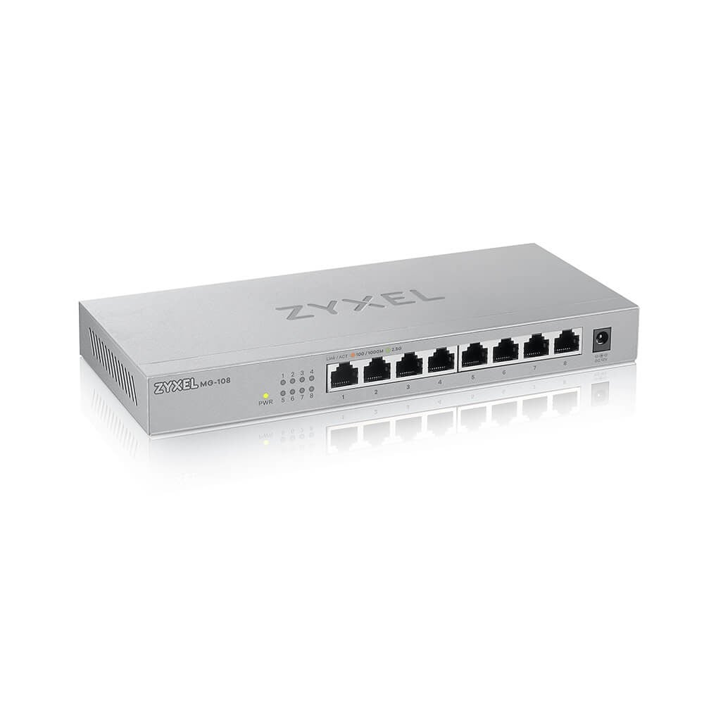 MG-108-ZZ0101F | ZyXEL | Zyxel MG-108 Fara management 2.5G Ethernet (100/1000/2500) Oțel Zyxel MG-108 Fara management 2.5G Ethernet (100/1000/2500) Oțel