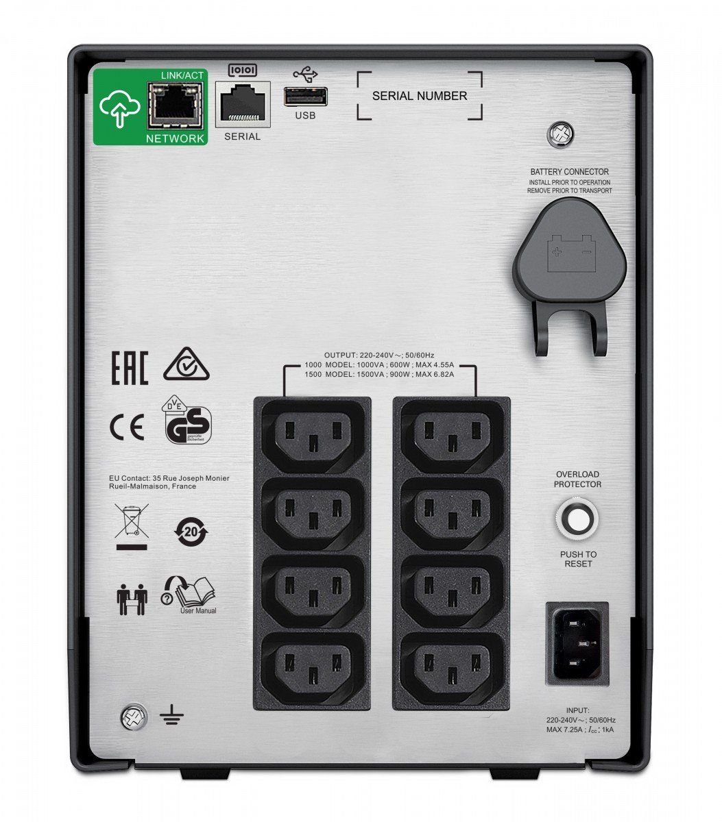 SMC1000IC | APC | APC SMC1000IC surse neîntreruptibile de curent (UPS) Line-Interactive 1000 VA 600 W 8 ieșire(i) AC APC SMC1000IC surse neîntreruptibile de curent (UPS) Line-Interactive 1000 VA 600 W 8 ieșire(i) AC