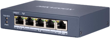 Switch 4 porturi PoE Gigabit, 1 port Hi-PoE, 1 port uplink 1G - HIKVISION DS-3E0505HP-E – HIKVISION DS-3E0505HP-E
