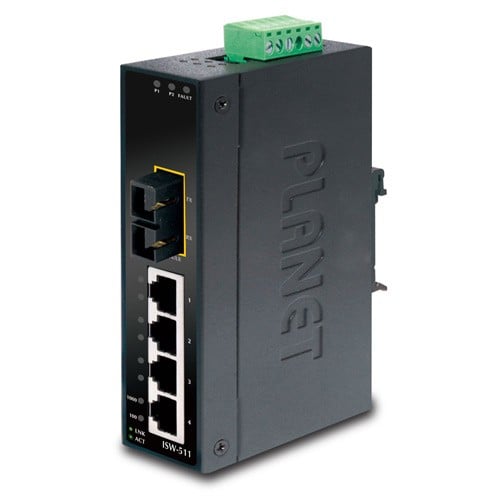 PLANET ISW-511 switch-uri Fara management L2 Fast Ethernet (10/100) Negru