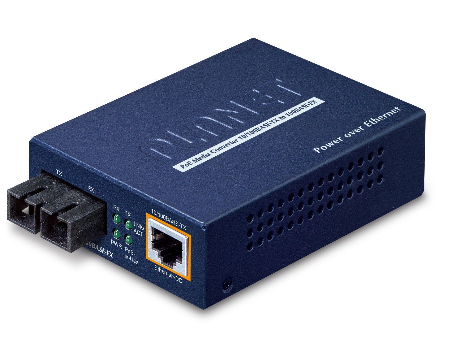 PLANET FTP-802 – PLANET FTP-802 Convertor Media 10/100BASE-TX → 100BASE-FX PoE, 100 Mbit/s, 1310 nm Multimodal PLANET FTP-802 Convertor Media 10/100BASE-TX → 100BASE-FX PoE, 100 Mbit/s, 1310 nm Multimodal – PLANET FTP-802
