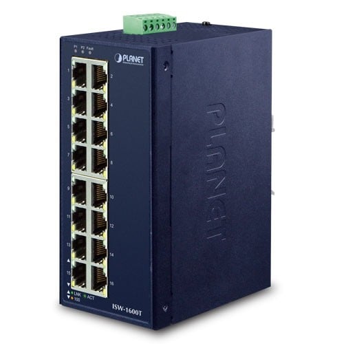 PLANET ISW-1600T switch-uri Fara management Fast Ethernet (10/100) Albastru