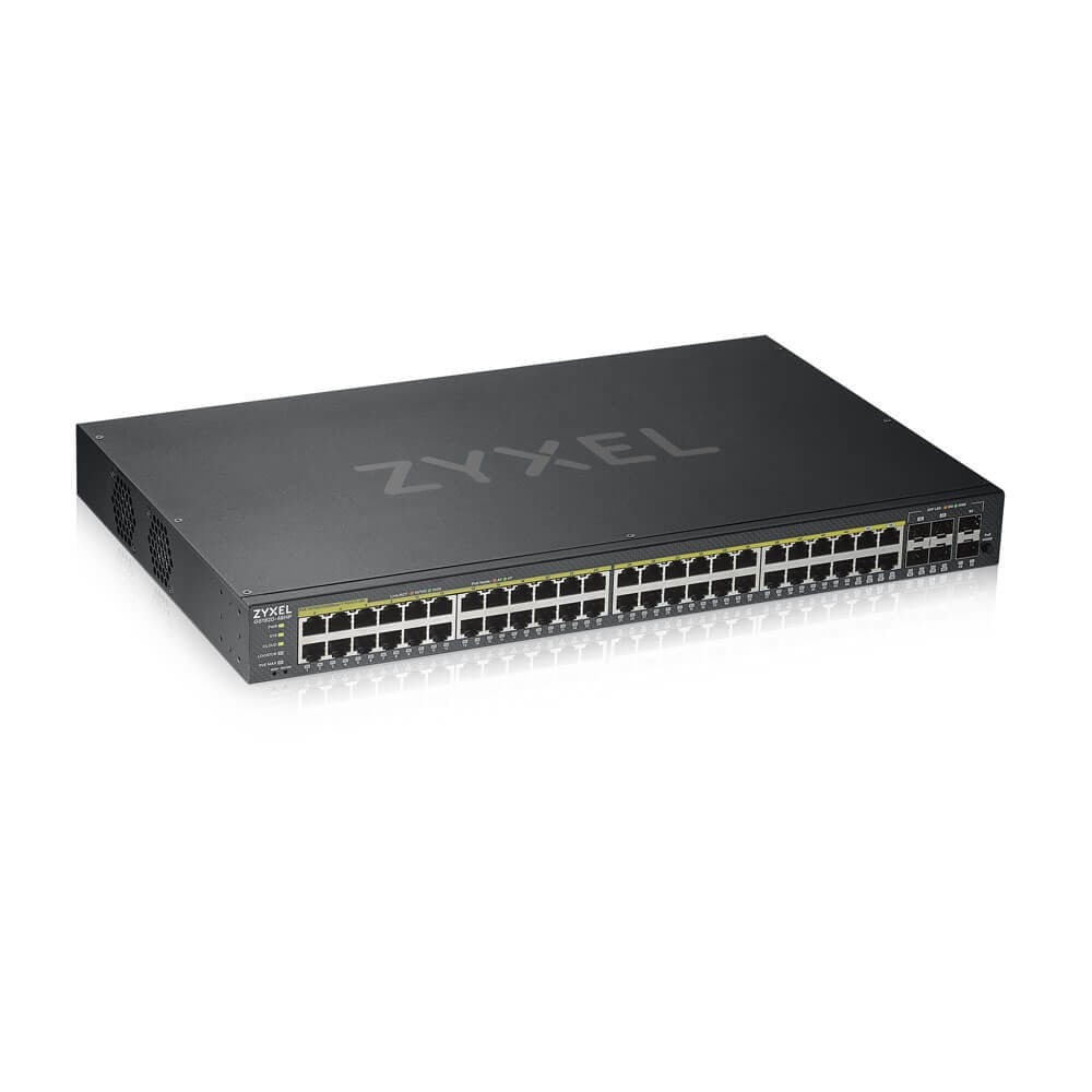 GS192048HPV2-EU0101F | ZyXEL | Zyxel GS1920-48HPV2 Gestionate Gigabit Ethernet (10/100/1000) Power over Ethernet (PoE) Suport Negru Zyxel GS1920-48HPV2 Gestionate Gigabit Ethernet (10/100/1000) Power over Ethernet (PoE) Suport Negru
