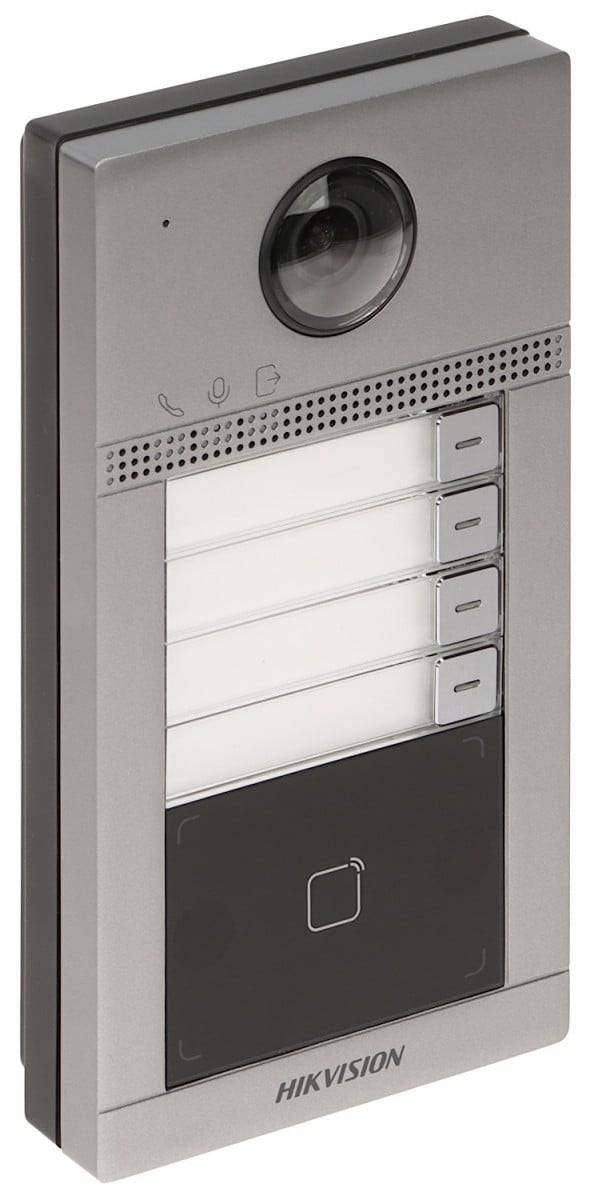 HIKVISION DS-KV8413-WME1(C) – Panou exterior videointerfon TCP/IP pentru 4 familii, Wi-Fi 2.4GHz, control acces integrat - Hikvision DS-KV8413-WME1(C) Panou exterior videointerfon TCP/IP pentru 4 familii, Wi-Fi 2.4GHz, control acces integrat - Hikvision DS-KV8413-WME1(C) – HIKVISION DS-KV8413-WME1(C)
