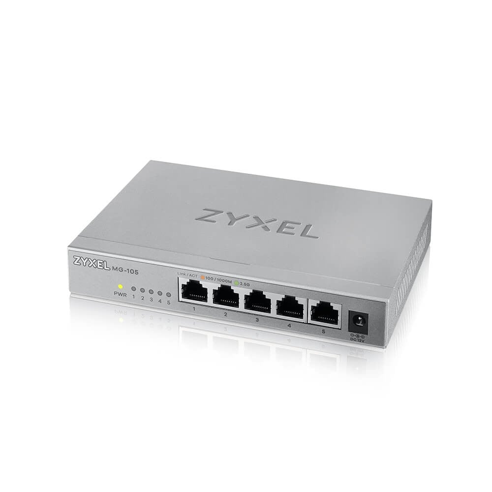 MG-105-ZZ0101F | ZyXEL | Zyxel MG-105 Fara management 2.5G Ethernet (100/1000/2500) Oțel Zyxel MG-105 Fara management 2.5G Ethernet (100/1000/2500) Oțel