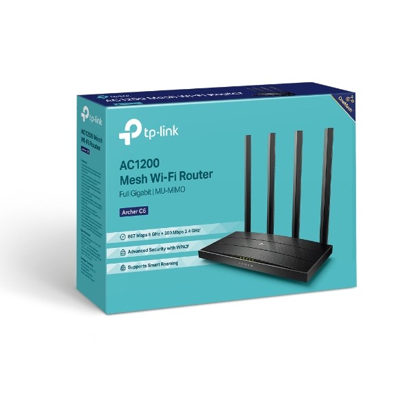 TP-LINK Archer C6 V3.2 - Wireless Router - 1 Gbps - 4-Port (ARCHER C6 V3.2)