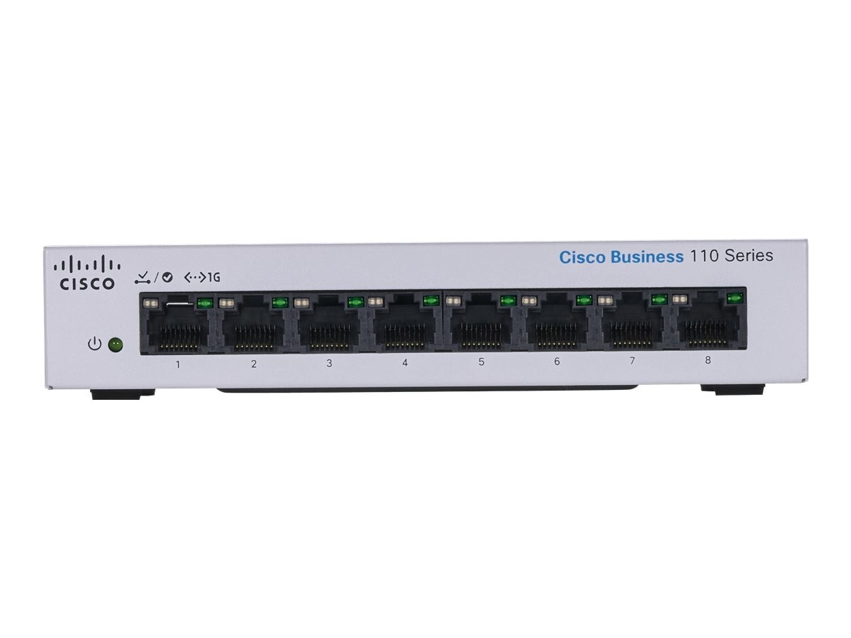 Cisco CBS110-8T-D-EU Unmanaged 8-port GE, Desktop, Ext PS