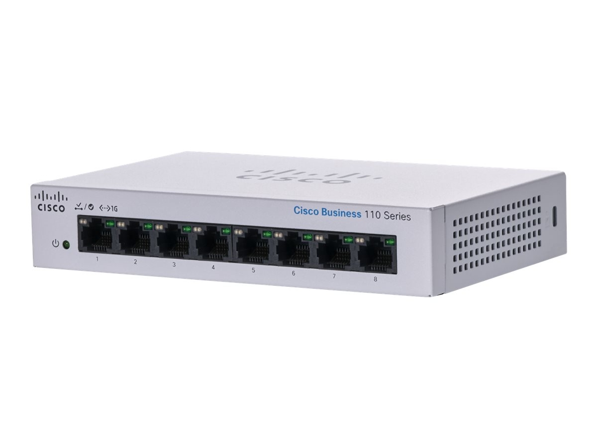 Cisco CBS110-8T-D-EU Unmanaged 8-port GE, Desktop, Ext PS