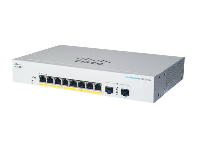 Cisco CBS220-8FP-E-2G-EU Smart 8-port GE, Full PoE+ 130W, Ext PS, 2x1G SFP