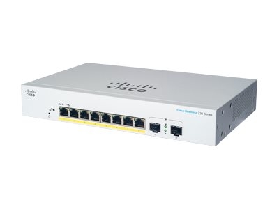 Cisco CBS220-8P-E-2G-EU Smart 8-port GE, PoE+ 65W, Ext PS, 2x1G SFP