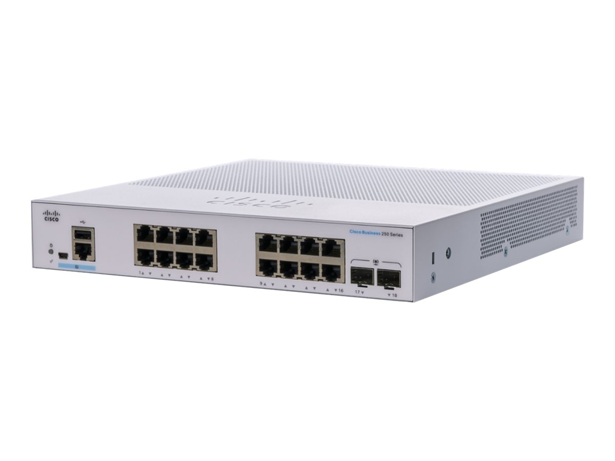 Cisco CBS250-16T-2G-EU Smart 16-port GE, 2x1G SFP