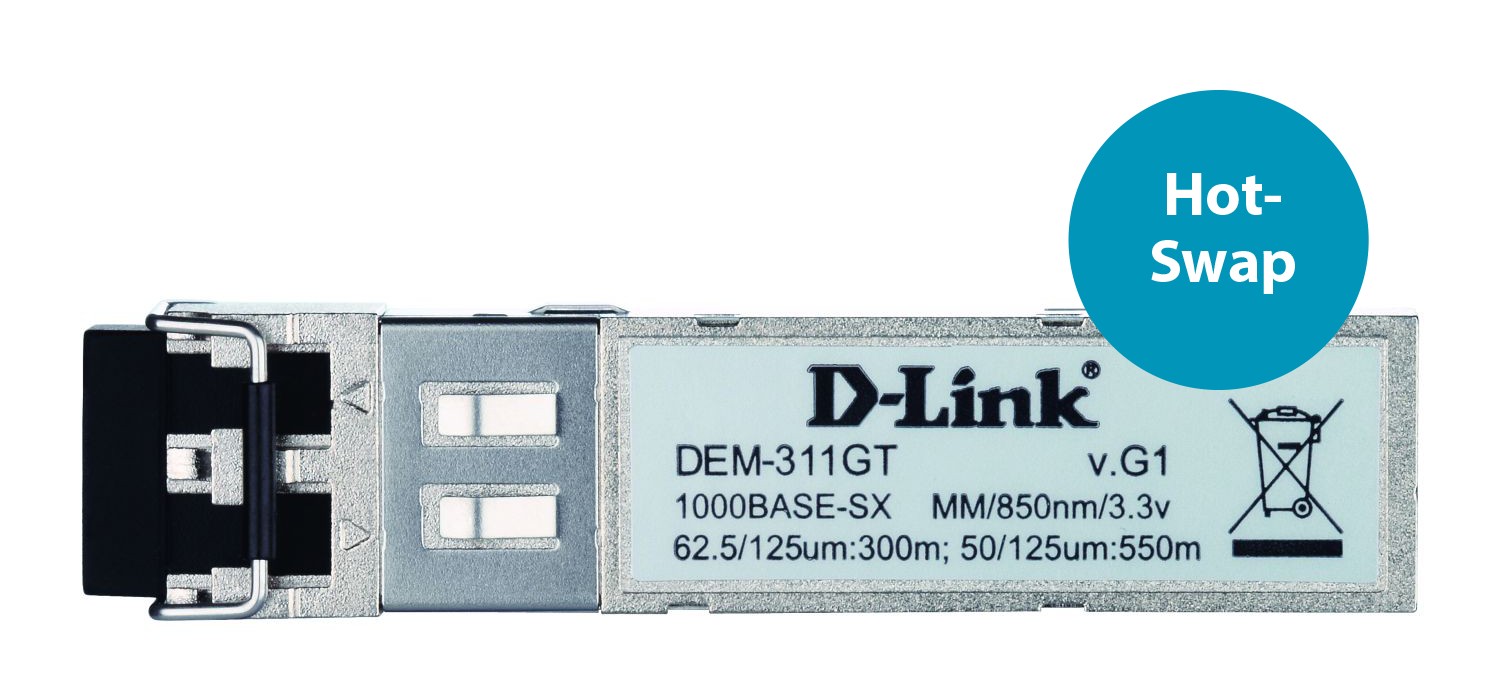 D-Link DEM-311GT module de emisie-recepție pentru rețele Fibră optică 1000 Mbit/s SFP 850 nm