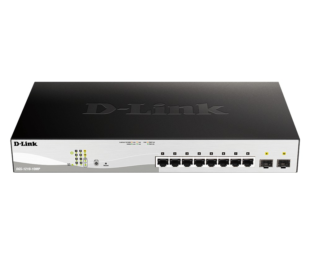 D-Link DGS-1210-10MP/E 10Port L2 PoE+ Smart Managed