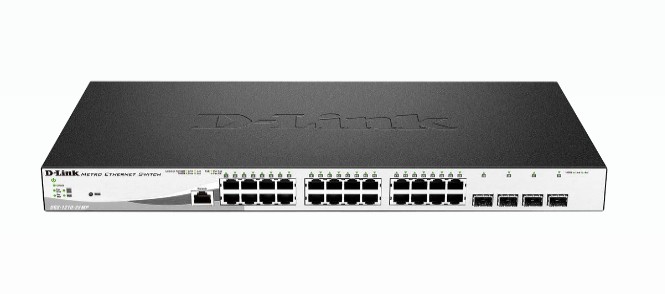 D-Link DGS-1210-28MP/E switch-uri Gestionate L2 Gigabit Ethernet (10/100/1000) Power over Ethernet (PoE) Suport 1U Negru, Gri