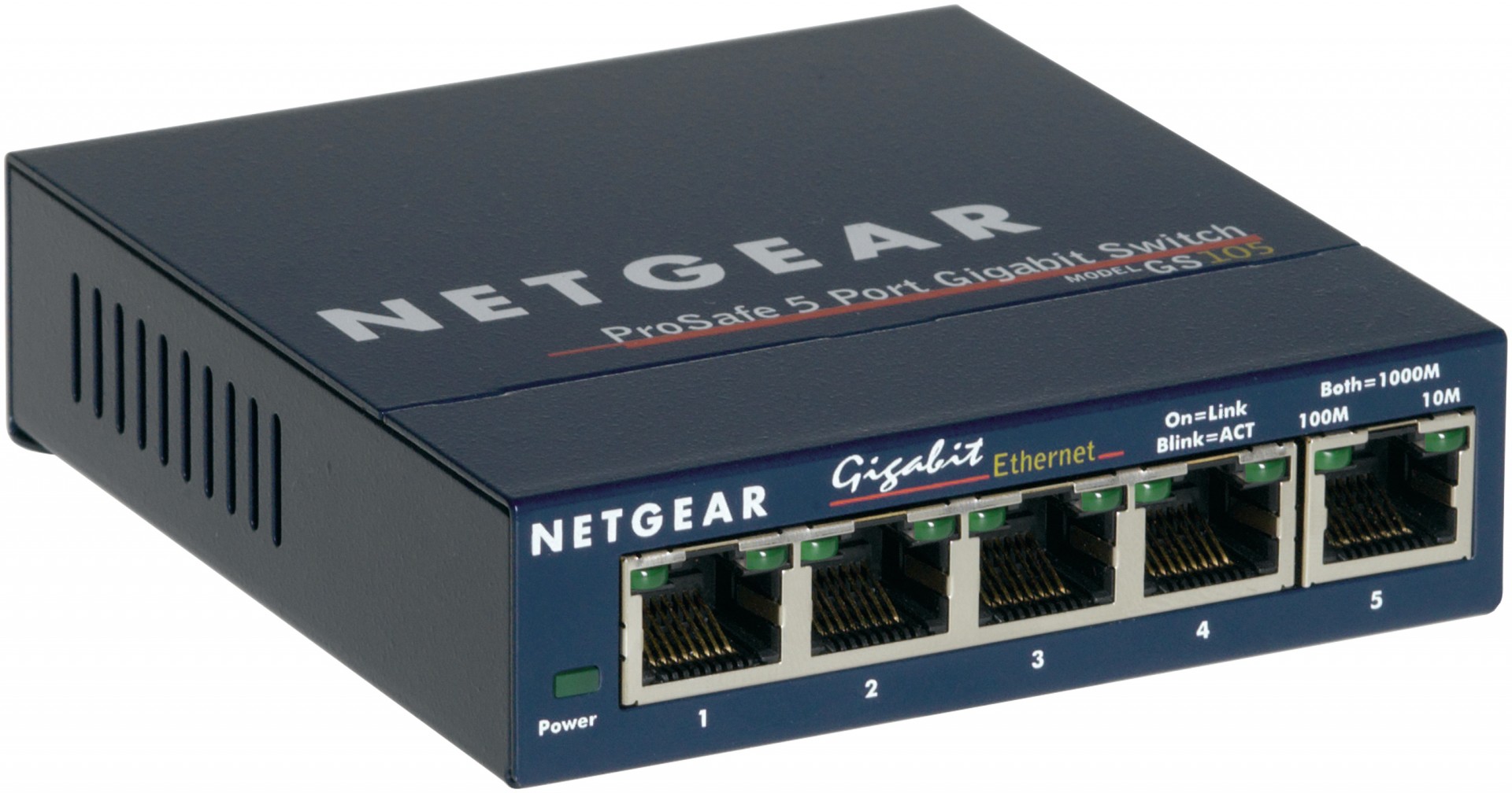 NETGEAR GS105 Fara management Gigabit Ethernet (10/100/1000) Albastru