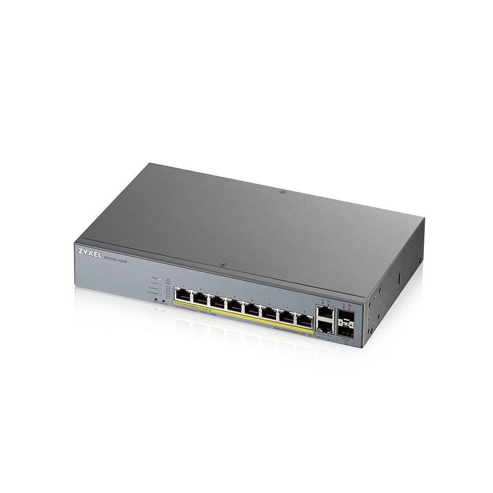 Zyxel GS1350-12HP-EU0101F switch-uri Gestionate L2 Gigabit Ethernet (10/100/1000) Power over Ethernet (PoE) Suport Gri