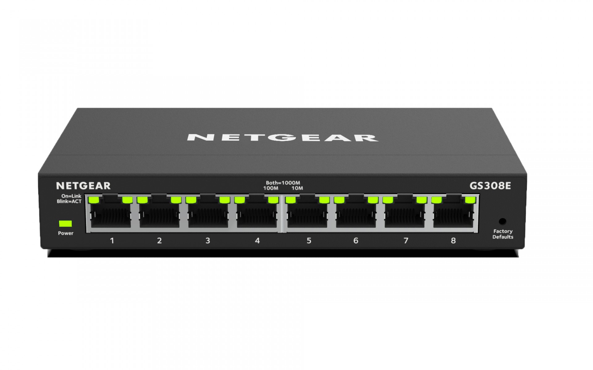 NETGEAR GS308E Gestionate Gigabit Ethernet (10/100/1000) Negru