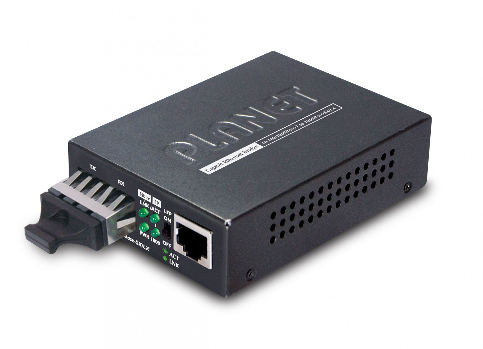 PLANET GT-802 convertoare media pentru rețea 1000 Mbit/s 850 nm Negru