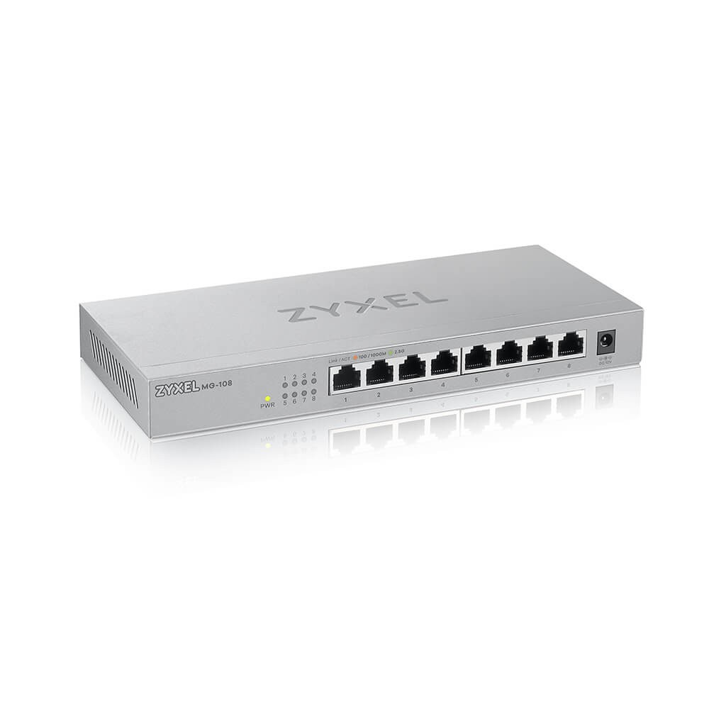 Zyxel MG-108 Fara management 2.5G Ethernet (100/1000/2500) Oțel