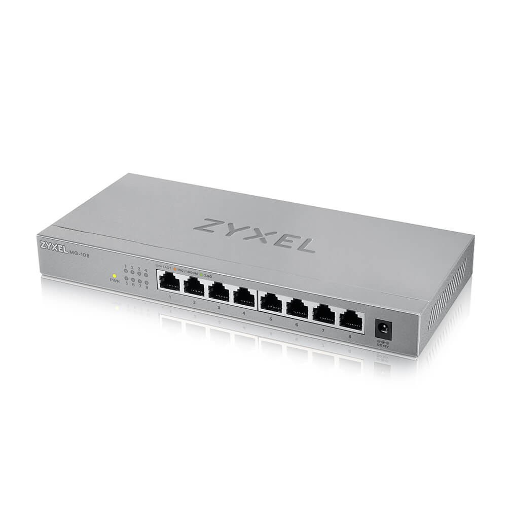 Zyxel MG-108 Fara management 2.5G Ethernet (100/1000/2500) Oțel