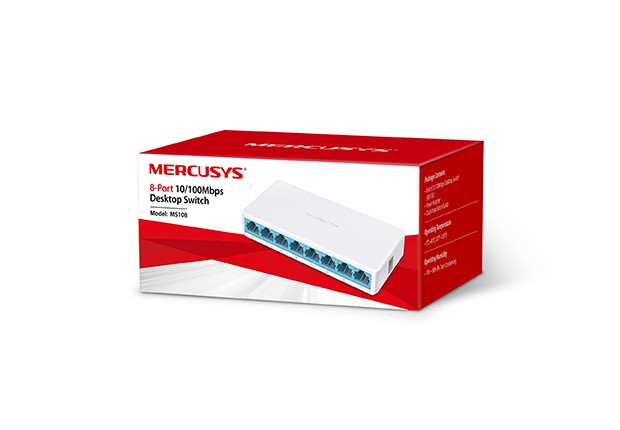 8-Port 10/100Mbps Desktop Switch - Unmanaged - Fast Ethernet (10/100) - Full duplex