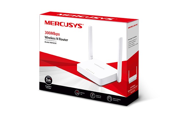 Mercusys MW305R router wireless Fast Ethernet Bandă unică (2.4 GHz) Alb