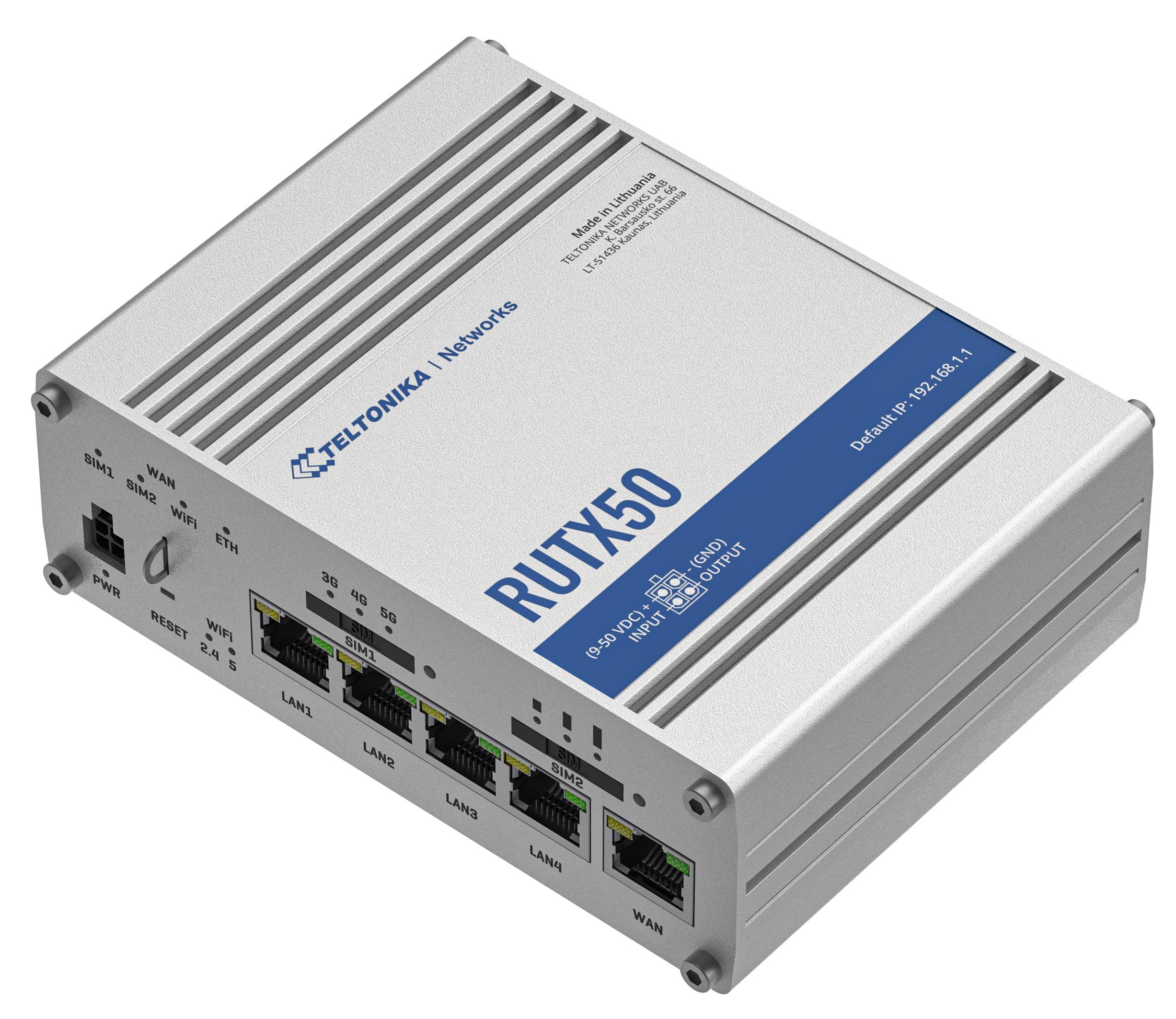 Teltonika RUTX50 router wireless Gigabit Ethernet 5G Din oţel inoxidabil