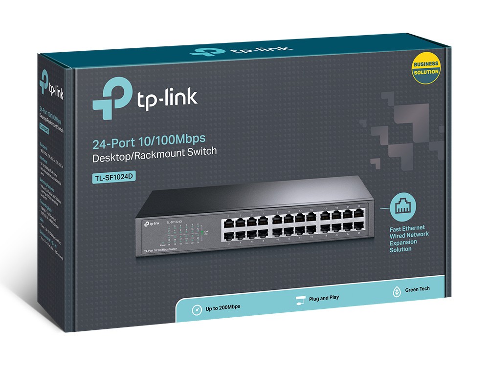 TP-Link TL-SF1024D switch-uri Fara management Fast Ethernet (10/100) Negru
