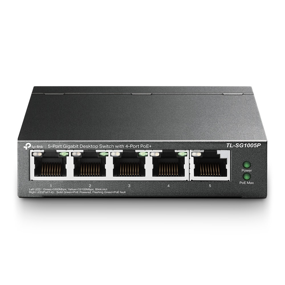 TP-Link TL-SG1005P switch-uri Fara management Gigabit Ethernet (10/100/1000) Power over Ethernet (PoE) Suport Negru