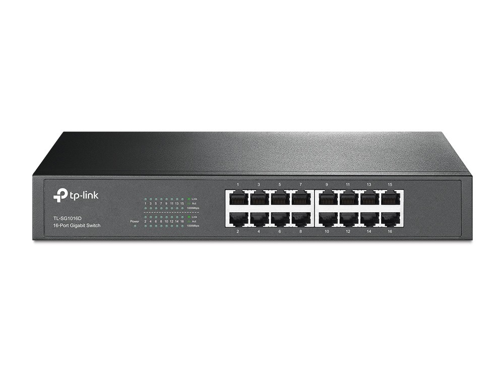 TP-Link TL-SG1016D switch-uri Fara management L2 Gigabit Ethernet (10/100/1000) Negru