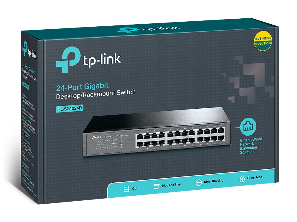 TP-Link TL-SG1024D switch-uri Fara management Gigabit Ethernet (10/100/1000) Gri
