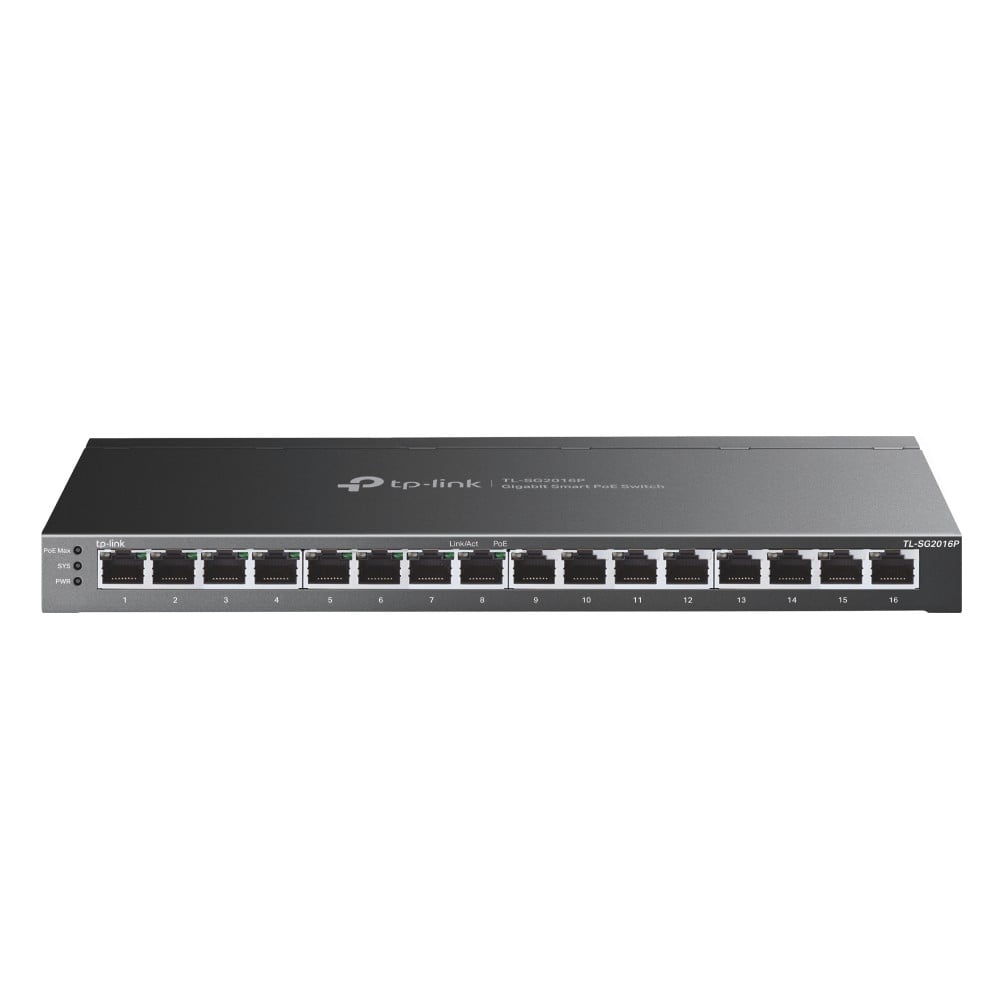 TP-Link JetStream TL-SG2016P switch-uri L2/L3/L4 Gigabit Ethernet (10/100/1000) Power over Ethernet (PoE) Suport Negru