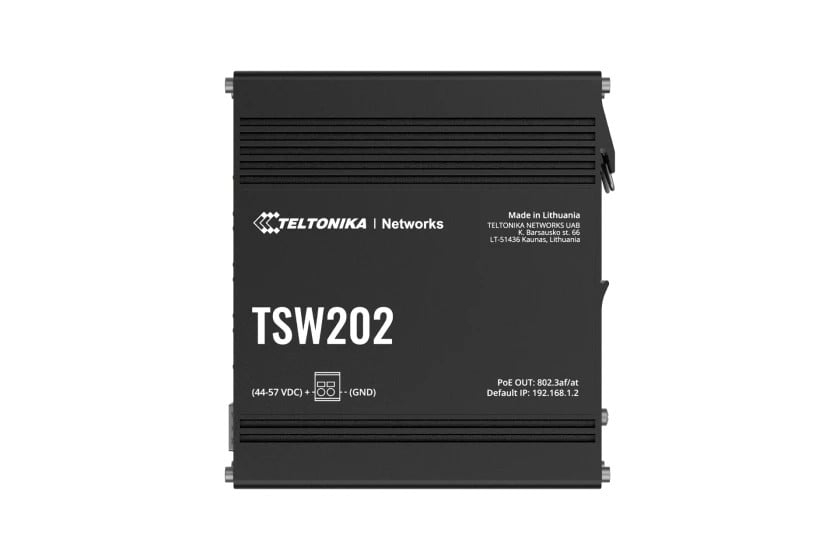 Teltonika TSW202 Gestionate L2 Gigabit Ethernet (10/100/1000) Power over Ethernet (PoE) Suport Aluminiu, Albastru