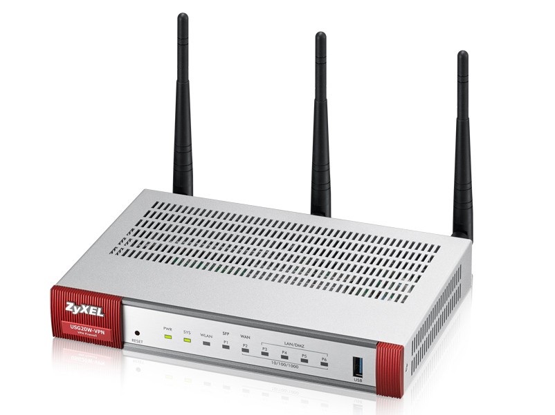 Zyxel USG20W-VPN-EU0101F router wireless Gigabit Ethernet Bandă dublă (2.4 GHz/ 5 GHz) 4G Gri, Roşu