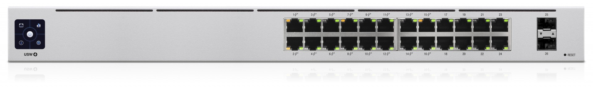 Ubiquiti UniFi 24-Port PoE Gestionate L2/L3 Gigabit Ethernet (10/100/1000) Power over Ethernet (PoE) Suport 1U Argint