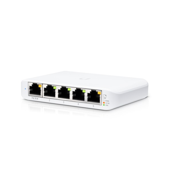 Ubiquiti Networks UniFi Switch Flex Mini (5-pack) Gestionate Gigabit Ethernet (10/100/1000) Power over Ethernet (PoE) Suport Alb