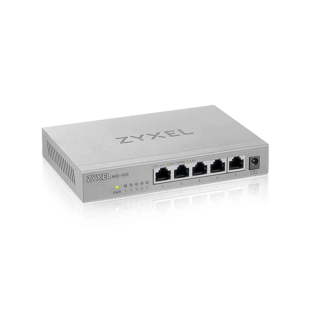 MG-105-ZZ0101F | ZyXEL | Zyxel MG-105 Fara management 2.5G Ethernet (100/1000/2500) Oțel Zyxel MG-105 Fara management 2.5G Ethernet (100/1000/2500) Oțel