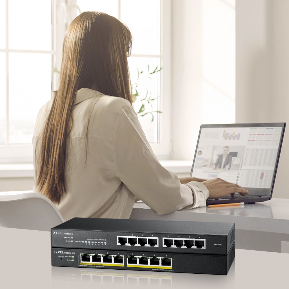 GS1915-8-EU0101F | ZyXEL | Zyxel GS1915-8 Gestionate L2 Gigabit Ethernet (10/100/1000) Negru Zyxel GS1915-8 Gestionate L2 Gigabit Ethernet (10/100/1000) Negru