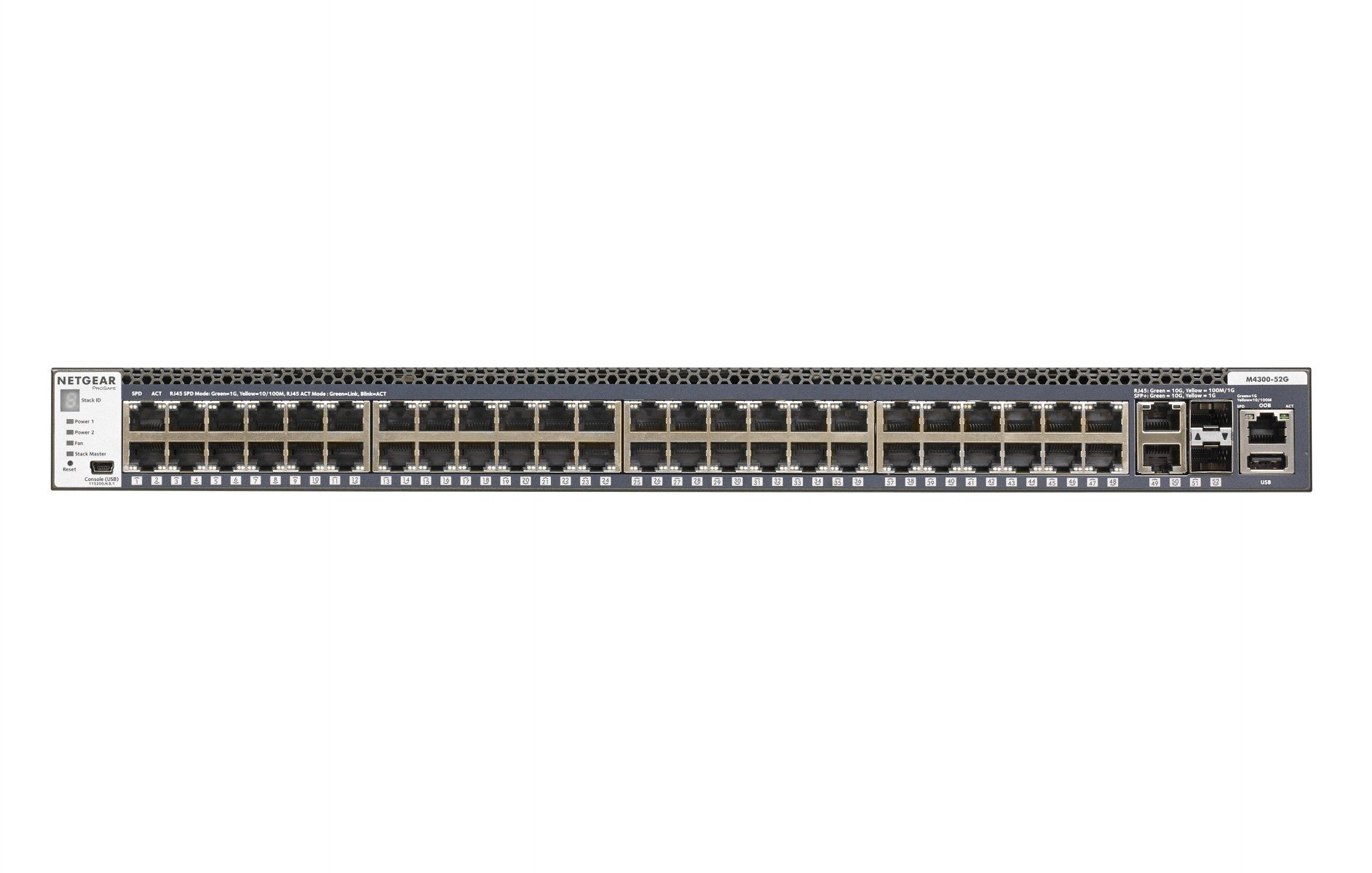 GSM4352S-100NES | Netgear | NETGEAR M4300-52G Gestionate L3 Gigabit Ethernet (10/100/1000) 1U Gri NETGEAR M4300-52G Gestionate L3 Gigabit Ethernet (10/100/1000) 1U Gri
